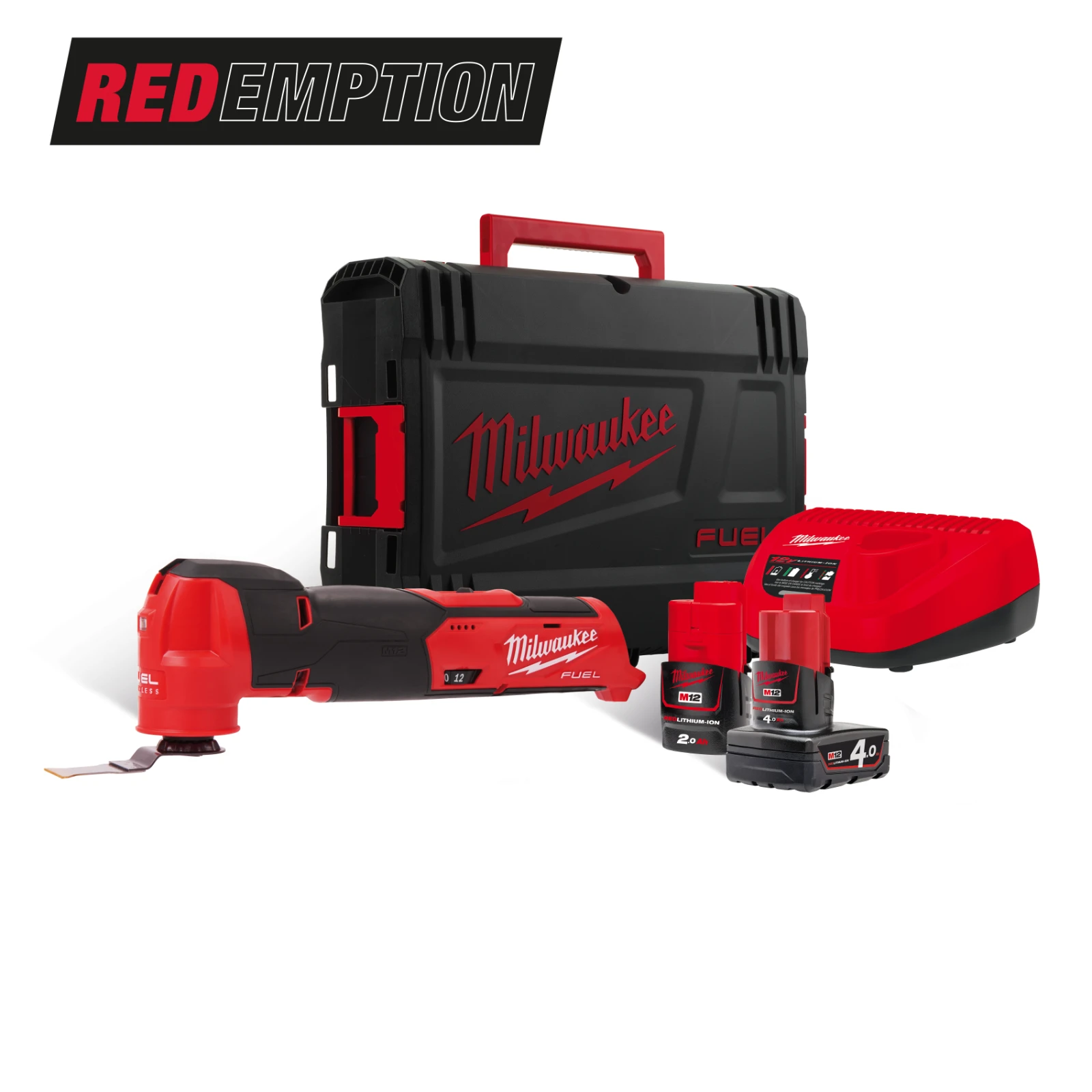 Milwaukee M12FMT-422X 12V Fuel Multitool with 1x2Ah and 1x4Ah Battery