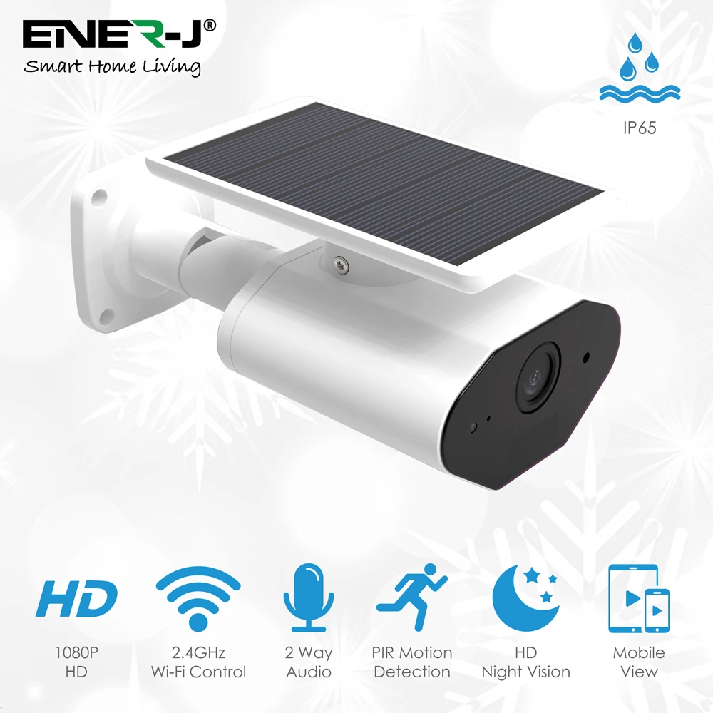 Ener-J IPC1024 Smart Solar Powered Wireless Outdoor IP Camera 1080P