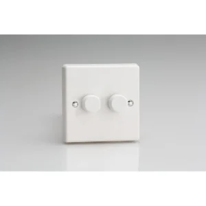 Varilight JQS2W 2 Gang V-Pro Smart Dimmer (Supplementary) White