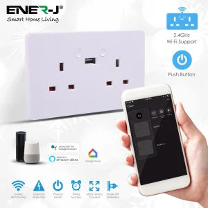 Ener-j SHA5302 Smart WiFi Double Socket With USB