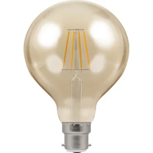 Crompton 4283 LED Globe Light Bulb G95 Filament Antique 5W Dimmable 2200K BC-B22d