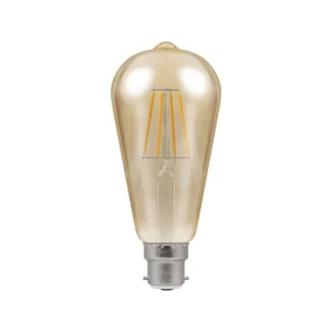 Crompton 4245 LED ST64 Filament Antique Lamp 7.5W Dimmable 2200K BC-B22d
