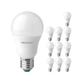 Megaman 9.6W Opal LED GLS Bulbs ES E27 4000K Cool White Edison Screw
