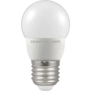 Crompton 11519 LED Round Golfball Light Bulb 5.5W 2700K ES-E27 - Warm White