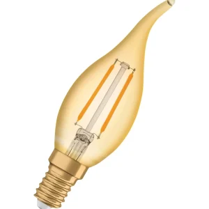Osram Vintage 1906 Classic BA 12 Filament 1.5W 824 2400K Gold E14 Mini Candle Bulb