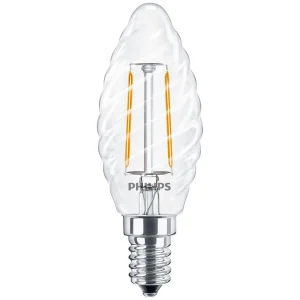 Philips Corepro LED Candle 2W (25W Equiv) St35 E14 827 Cl G Non Dimmable