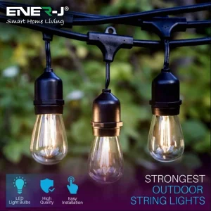 Ener-j T447 LED Filament String Kit (inc 15 X 2W LED Bulbs) 48Ft