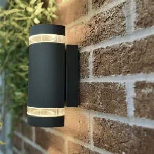 Lutec 5604011118 Focus Outdoor Wall Light Dark Grey IP44 2x GU10