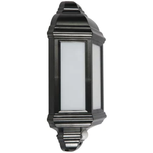 KSR Outdoor Lantern Half Wall 26W IP44 E27 NO Lamp PIR Black