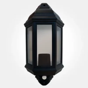 Eterna PIRHL60BK Outdoor Half Lantern Black 60W