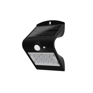 Luceco LEXS22B40 Black Solar Wall Light 220Lm 1.5W LED 840