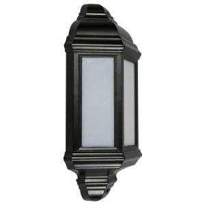 KSR Outdoor Wall Light Half Lantern 26W IP44 E27 NO Lamp Black