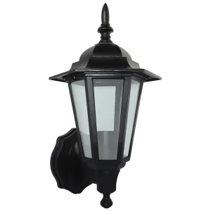 Steeple L60B Outdoor Wall Full Lantern 60W - Polycarbonate Black