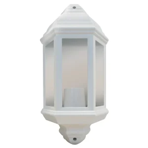 Steeple HL60WH Outdoor Wall Half Lantern 60W Max Polycarbonate