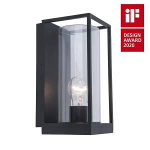 Lutec 5288803012 Flair Outdoor Wall Light IP44 E27 Matt Black