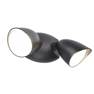 Shrimp Outdoor LED Wall 2 Light Black