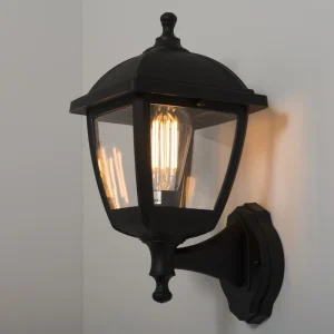 KSR Bastia E27 4-Sided Up/Down Outdoor Wall Lantern - 46W IP44 E27 Black (no lamp)