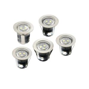 VITA 1.8W LED circular kit with 5 fittings, IP68, White LEDs