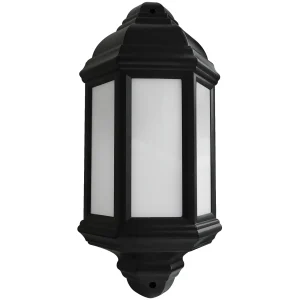 Eterna DVECOHBK LED Outdoor Wall Half Lantern IP44 Black 7W