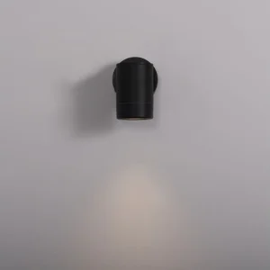 KSR Tulua GU10 Single Wall Light With Photocell Black