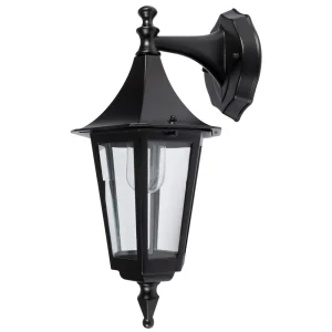 KSR Outdoor Wall Lantern 6 Sided Downlight E27 60W Black W/O Lamp