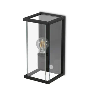 JCC JC17036BLK Lantern LED Square ES E27 15W with PIR Sensor