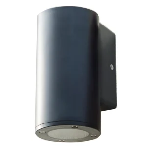 KSR Wall Light Round Single 9W IP65 GU10 NO Lamp Black