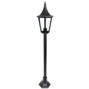 KSR Outdoor Lantern 6 Sided Mini Post E27 75W 1m Black