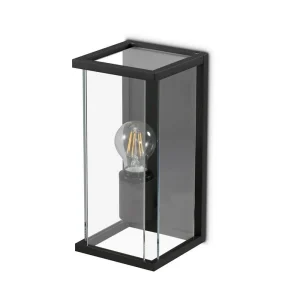 JCC JC17036BLK Outdoor Wall Lantern LED Square ES E27 15W