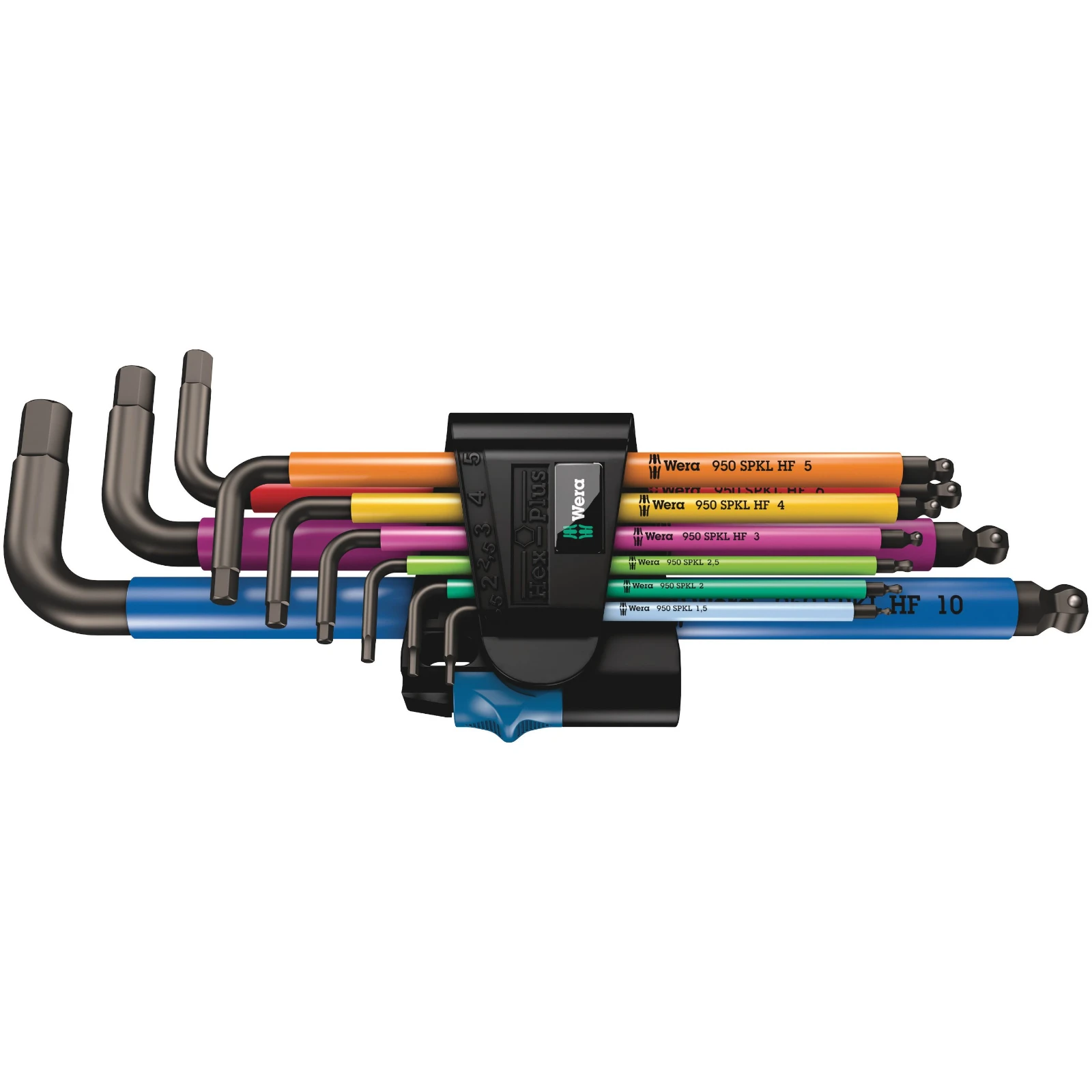 Wera WE022210 Hex Key Set 9 Piece 1.5-10mm Long Ballended
