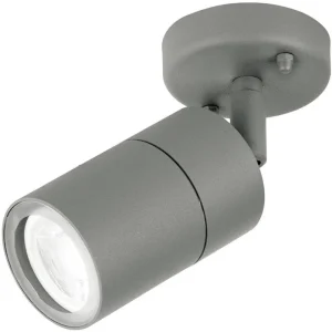 Aurora Walle Grey GU10 IP44 35W Adjustable Wall Light