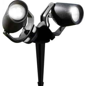 Asbac DETOM2 LED Spotlight 4.5W Wall/Spike Twin Mounted