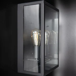 KSR Barella Wall Lantern Twin E27 Black IP44