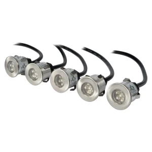 KSR Groundlight Wall Recessed Cool White LED 0.5W Stainless Steel IP65