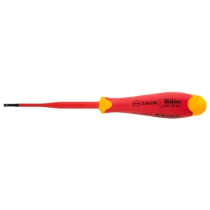 Bizline i-SLIM Screwdriver 1000V Insulated Slotted 3 x 100mm