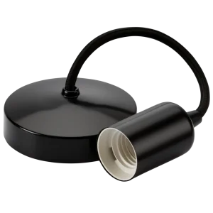 6" E27 Contemporary Pendant Set - Matt Black