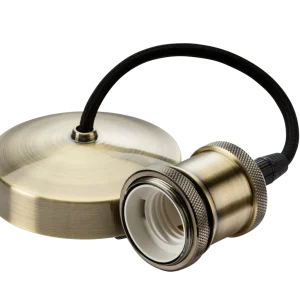 6" E27 Vintage Pendant Set - Antique Brass