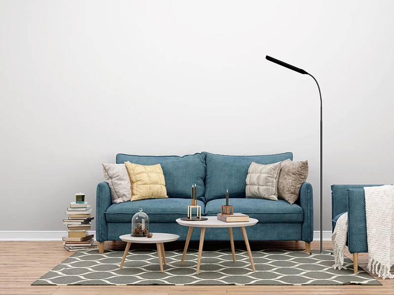 Dimmable LED Floor Lamp 12W 800lm 2700K-6500K Touch control