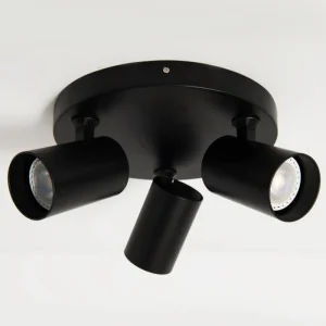 KSR Spotlight GU10 Triple Plate Black