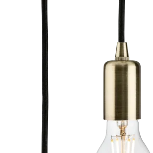 1.8m E27 Contemporary Pendant Set - Antique Brass