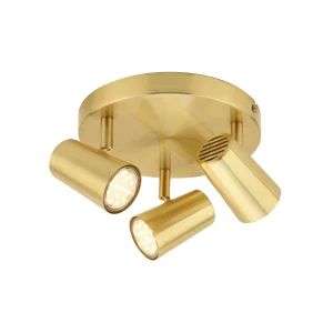 Forum INL-31776-SBRS Harvey Spotlight 3 Light Plate Satin Brass