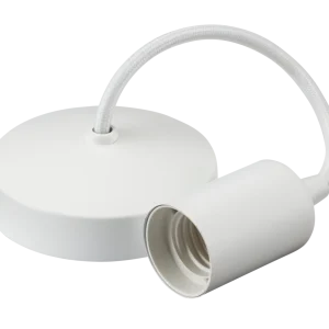 6" E27 Contemporary Pendant Set - Matt White