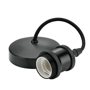 6" E27 Vintage Pendant Set - Anthracite