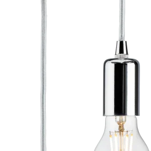 1.8m E27 Contemporary Pendant Set - Polished Chrome