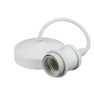 6" E27 Vintage Pendant Set - Matt White