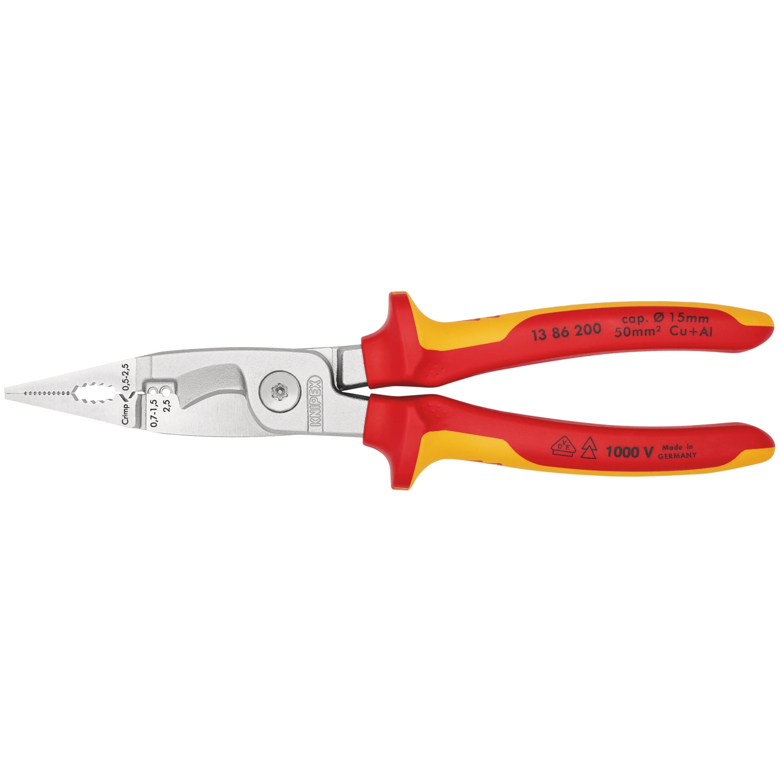 Knipex 13 86 200 SB Pliers for Electrical Installation 200mm