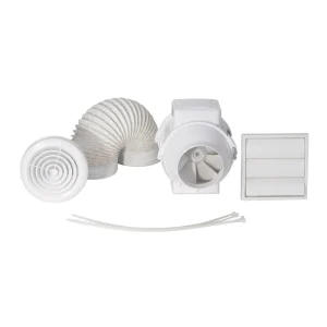 Shower Fan Kit Aventa In-Line Timer 100mm
