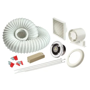 Steeple TFANLITELED 4" LED Shower Fan Light with Timer 85m³/h