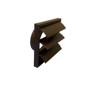 Steeple SG4/BROWNN 4" Gravity Shutter High Impact Polystyrene 100mm Brown