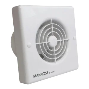 Manrose QF100S 100mm (4") Quiet Bathroom Extractor Fan for Remote Switching 7W 240V